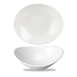 Churchill China Orbit 25.5x21.2cm/10x8.5" - (21oz) Oval Coupe Bowl (Box Of 12)