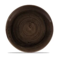 Churchill China Patina Coupe Plate 26cm (10.25") Iron Black (Box Of 12)