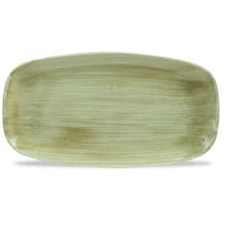 Churchill China Patina Oblong Plate 35 X 18.5cm Burnised Green (Box Of 12)