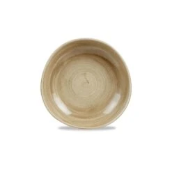 Churchill China Patina Organic Round Bowl- 25.3cm (9.75") / 38oz Antique Taupe (Box Of 12)