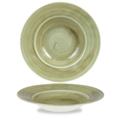 Churchill China Patina Wide Rim Bowl 11" (28cm) / 16.5oz Burnished Green (Box Of 12)