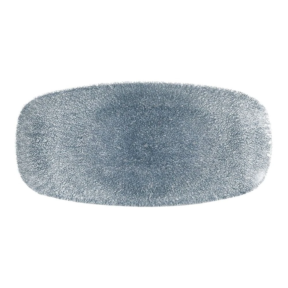 Churchill China Raku Oblong Plate 34.9 X 18.4cm Topaz Blue (Box Of 12) 3 Churchill China Raku Oblong Plate 34.9 X 18.4cm Topaz Blue (Box Of 12)