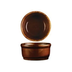 Churchill China Rustics Simmer Dip Pot / Ramekin - 6.5cm / 2oz Brown (Box Of 6)