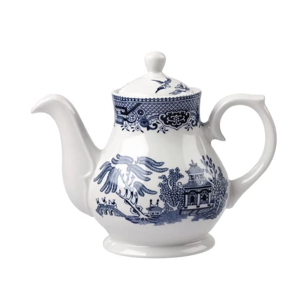 Churchill China Sandringham Blue 15oz (42cl) Tea / Coffee Pot Vintage Print (Box Of 4) 3 Churchill China Sandringham Blue 15oz (42cl) Tea / Coffee Pot Vintage Print (Box Of 4)