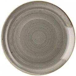 Churchill China Stonecast Coupe Plate 16.5cm (6.5") Peppercorn (Box Of 12)