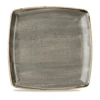 Churchill China Stonecast Deep Square Plate 26.8cm (10.5") Peppercorn (Box Of 12)