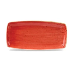 Churchill China Stonecast Oblong Plate 29.5 X 15cm Red Berry (Box Of 12)