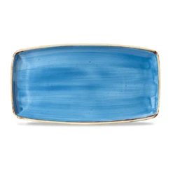 Churchill China Stonecast Oblong Plate 35 X 18.5cm Cornflower (Box Of 12)