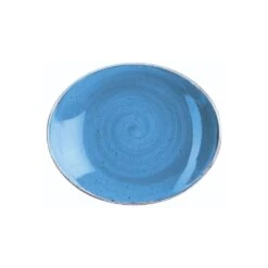 Churchill China Stonecast Oval Plate 19.2cm (7.75") Cornflower (Box Of 12)