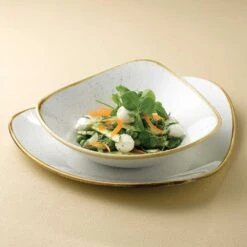 Churchill China Stonecast Triangle Bowl 18.5cm (7.25") White (Box Of 12) -Kitchen Store churchill china stonecast triangle bowl 18 5cm 7 25 white box of 12 p2124 9084 image