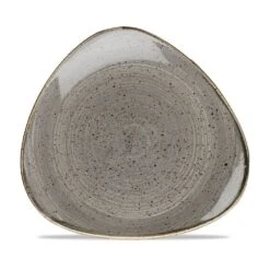 Churchill China Stonecast Triangle Plate 19.2cm (7.75") Peppercorn (Box Of 12)