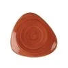 Churchill China Stonecast Triangle Plate 26.5cm (10.5") Spiced Orange (Box Of 12) -Kitchen Store churchill china stonecast triangle plate 26 5cm 10 5 spiced orange box of 12 p2178 12397 image