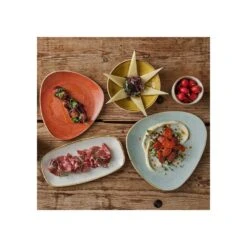 Churchill China Stonecast Triangle Plate 26.5cm (10.5") Spiced Orange (Box Of 12) -Kitchen Store churchill china stonecast triangle plate 26 5cm 10 5 spiced orange box of 12 p2178 12398 image