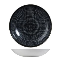 Churchill China Studio Print Charcoal Black Coupe Bowl 7.25''/ 18.2 Cm (Box Of 12)