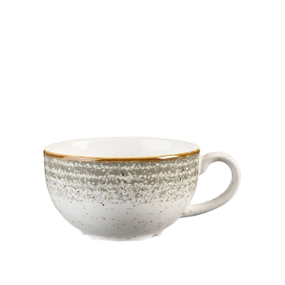 Churchill China Studio Print Stone Grey Cappuccino Cup 8oz/ 27.7cl (Box Of 12) 3 Churchill China Studio Print Stone Grey Cappuccino Cup 8oz/ 27.7cl (Box Of 12)