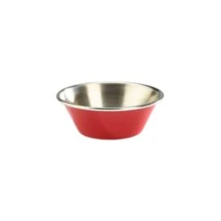 Genware Ramekin 1.5oz (43ml) Stainless Steel Red (Box Of 12)