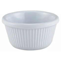 Genware Ramekin Fluted White 90ml / 3oz Melamine (Box Of 12)