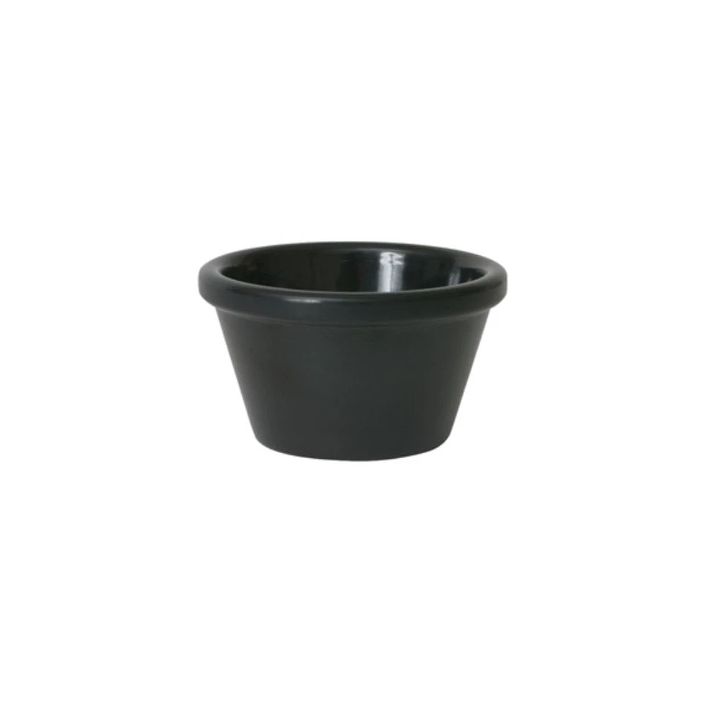 Genware Ramekin Plain Black 50ml / 2oz Melamine (Box Of 12) 3 Genware Ramekin Plain Black 50ml / 2oz Melamine (Box Of 12)