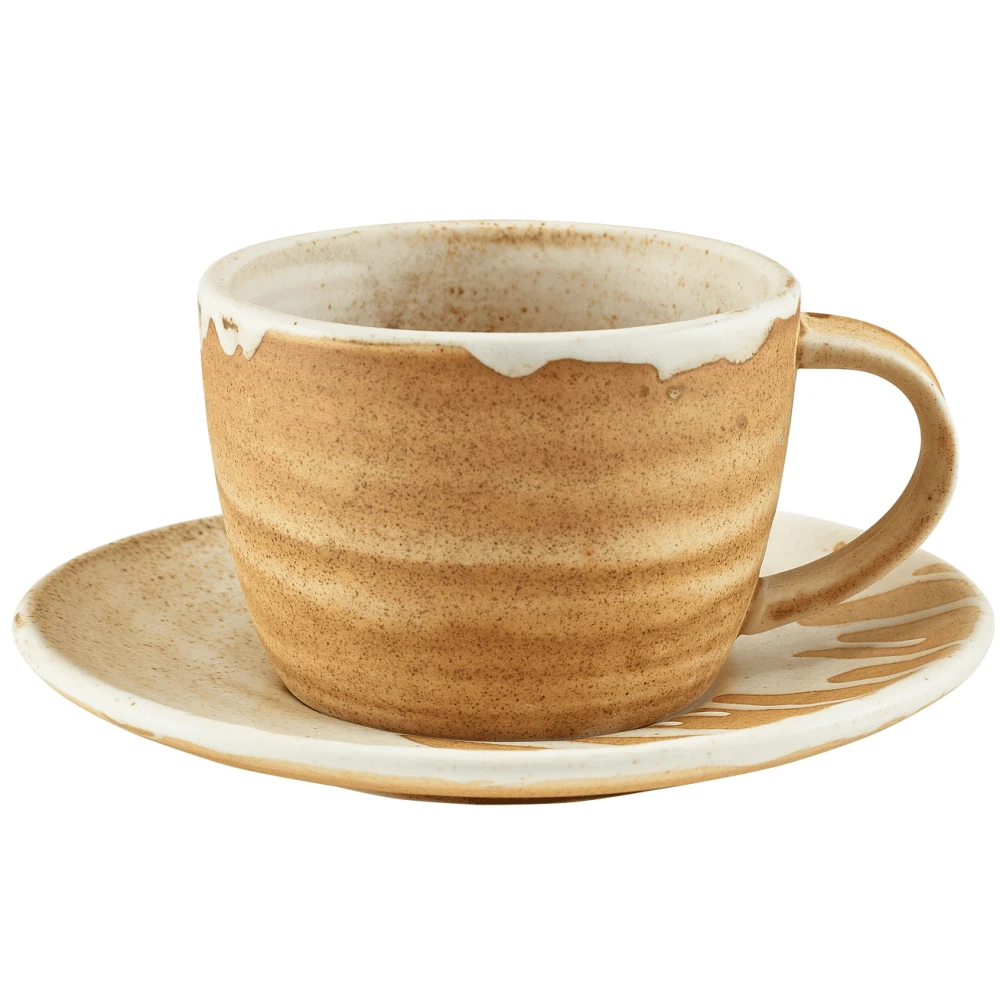 Genware Terra Porcelain Roko Sand Coffee Cup 23cl / 8oz (Box Of 6) 4 Genware Terra Porcelain Roko Sand Coffee Cup 23cl / 8oz (Box Of 6) - Image 2