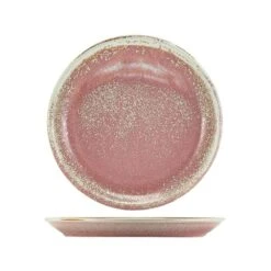 Genware Terra Porcelain Rose Coupe Plate 19cm (Box Of 12)