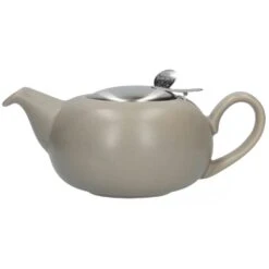 Lifetime Brands London Pottery 2 Cup Pebble Teapot - Matte Putty