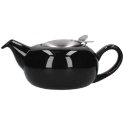 Lifetime Brands London Pottery 4 Cup Pebble Teapot - Gloss Black