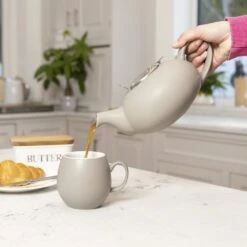 Lifetime Brands London Pottery 4 Cup Pebble Teapot - Matt Putty -Kitchen Store lifetime brands london pottery 4 cup pebble teapot matt putty p7196 8628 image