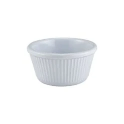 Parsley In Time Ramekin Fluted White 120ml / 4oz Melamine (Box Of 12)