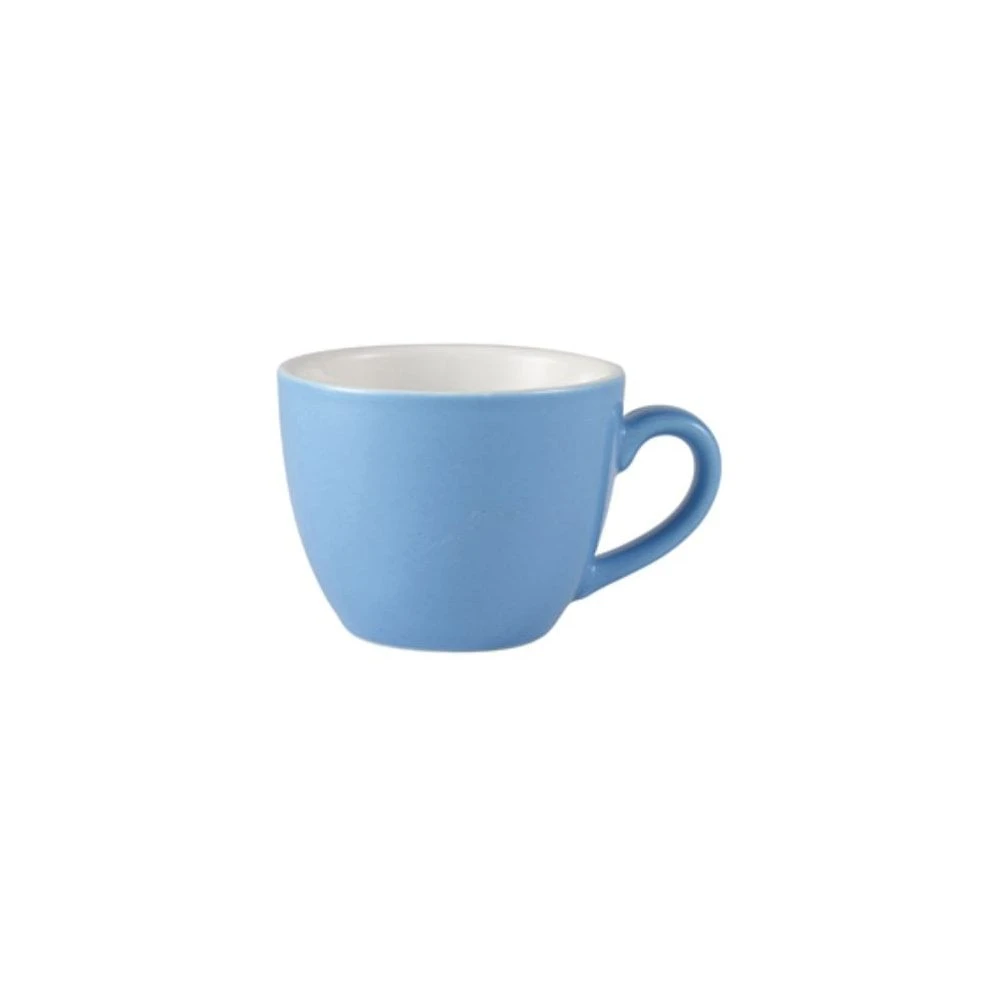 Genware Royal Bowl Shape Cup - 3oz / 9cl Blue (Box Of 6) 3 Genware Royal Bowl Shape Cup - 3oz / 9cl Blue (Box Of 6)